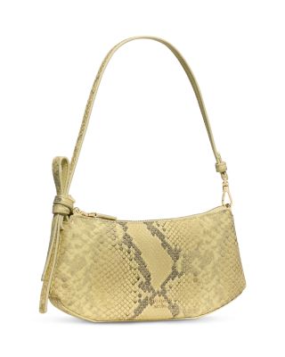 Loop Snake Embossed Leather Pochette