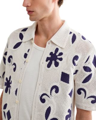 Porto Doodle Crochet Polo Shirt
