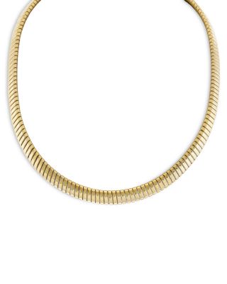 18K Yellow Gold Via Bagutta Flat Tubogas Necklace, 18"