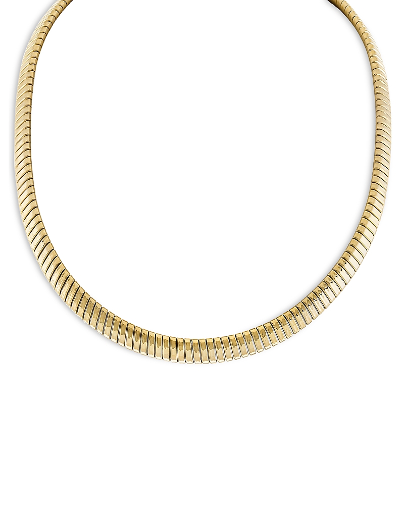 Alberto Milani 18K Yellow Gold Via Bagutta Flat Tubogas Necklace, 18