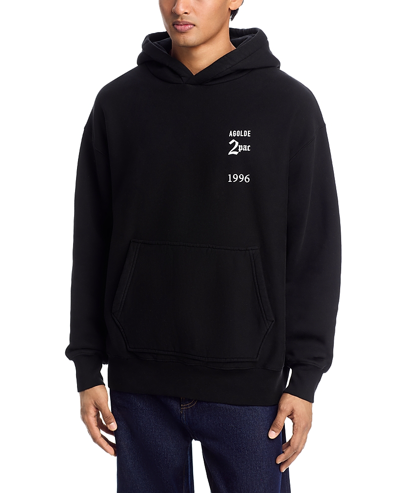 Agolde X Tupac Double West Hoodie In Black