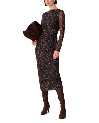 Abstract Zebra Mesh Dress