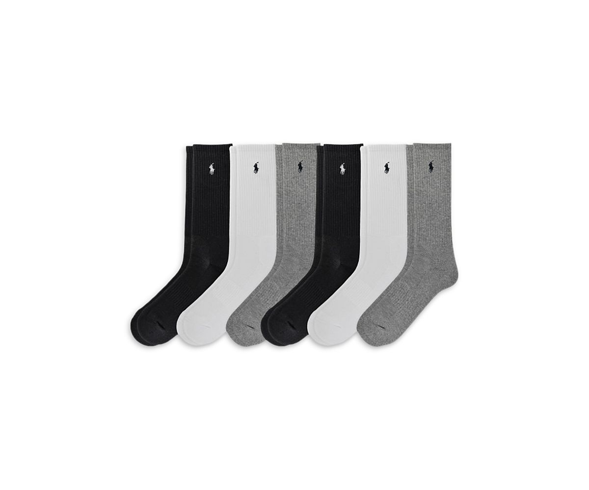 Polo Ralph Lauren Signature Embroidered Crew Socks, Pack of Six