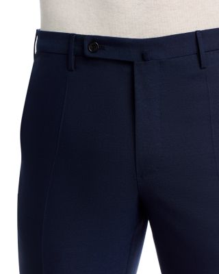 Regular Fit Wool Flat Front Trousers