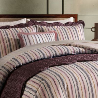 Scallop Stripe Fringe Decorative Pillow, 12" x 20"