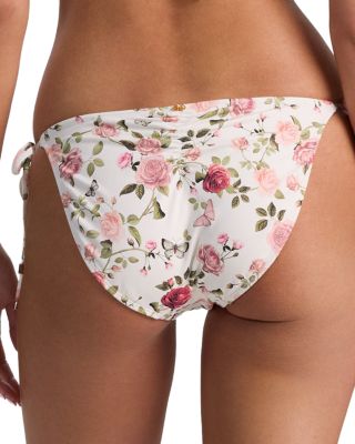 x Alice and Olivia Embroidered Triangle Bikini Top & Embroidered Side Tie Bikini Bottom