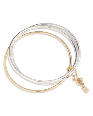 Metal Bangle Bracelet Trio