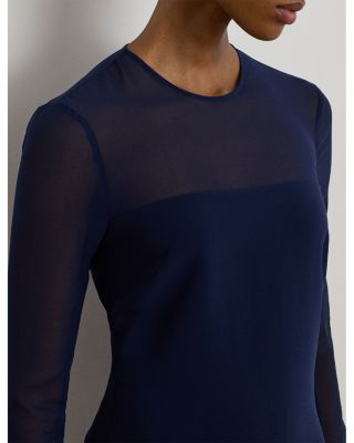 Crepe & Chiffon Cocktail Dress