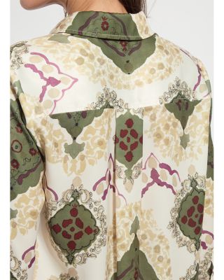 Ishani Roll Tab Printed Shirt