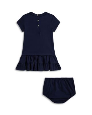 Girls' Polo Bear Tiered Cotton Dress & Bloomer - Baby