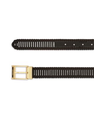 Men's Gold Buckle Slotted Belt