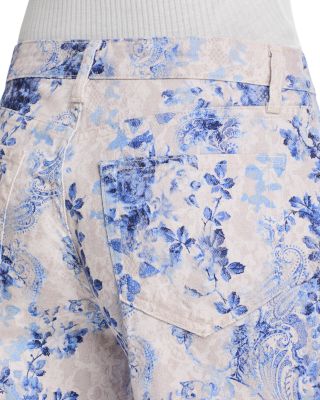 June High Rise Crop Stovepipe Jeans in Ivory Lace