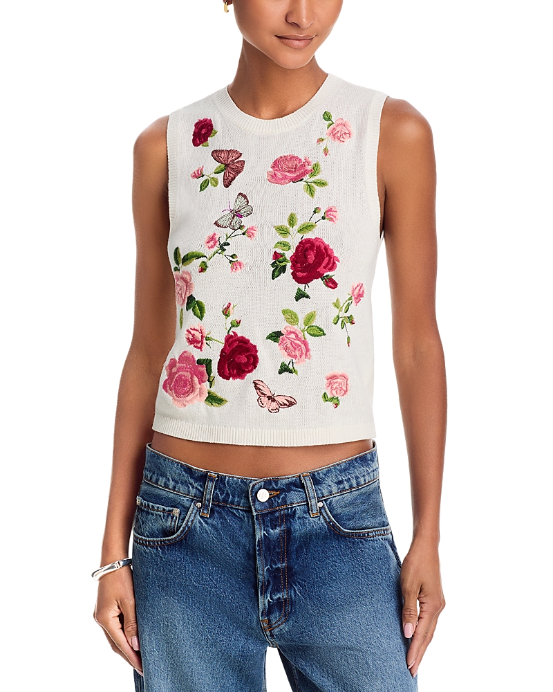 Alice and Olivia Reva Embroidered Top