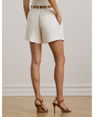 Pleated Twill Shorts