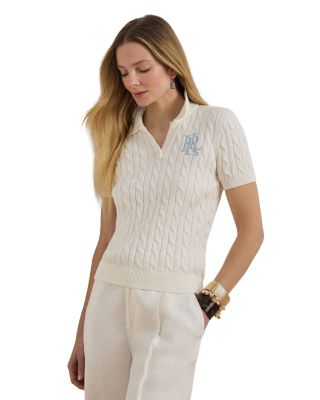 Cable Knit Polo Sweater