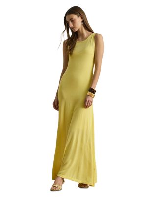 Sleeveless Boat Neck Maxi Dress