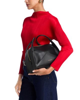 Victoria Pli&eacute; Medium Leather Top Handle Bag