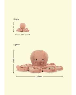 Unisex Odell Octopus Gigantic Plush - Ages 3+