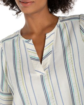 Short Sleeve Popover Woven Top