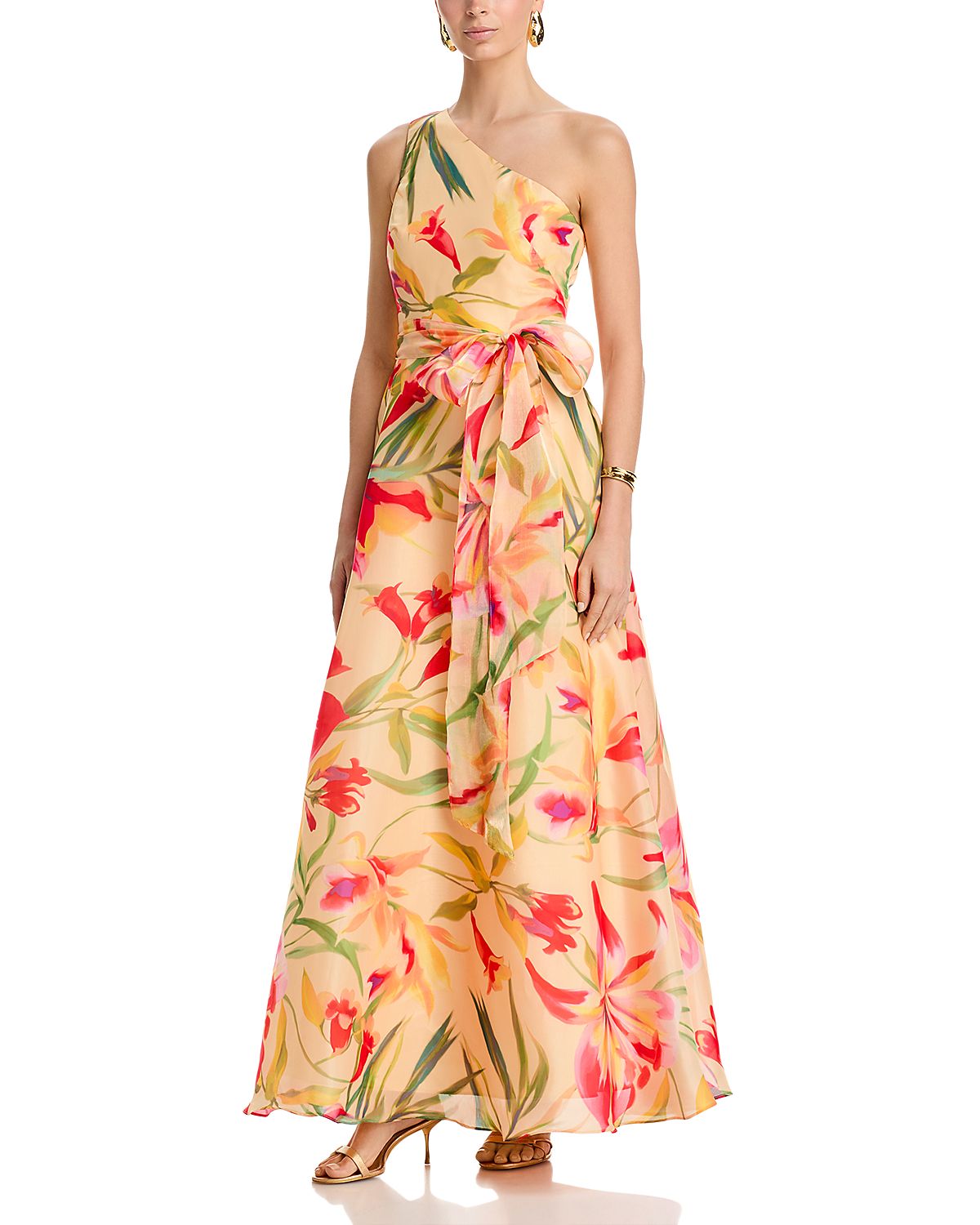 Eliza J One Shoulder Ball Gown