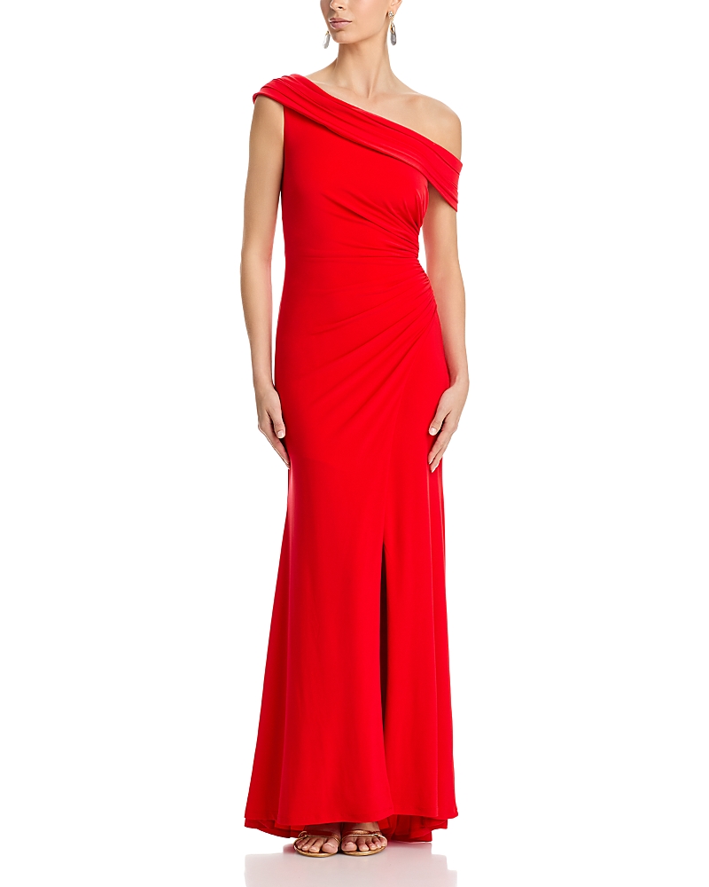 Eliza J Asymmetric One Shoulder Ball Gown