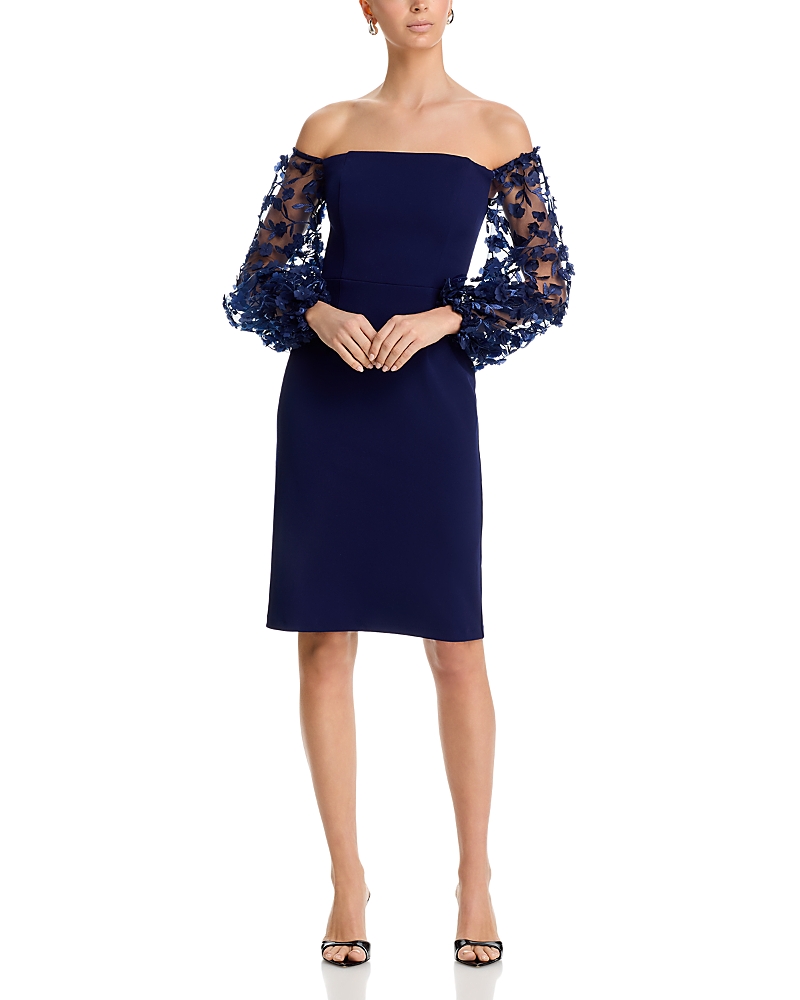 Eliza J Off The Shoulder Balloon Sleeve Cocktail Dress