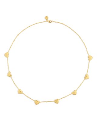 Heart Station Necklace, 19.5"