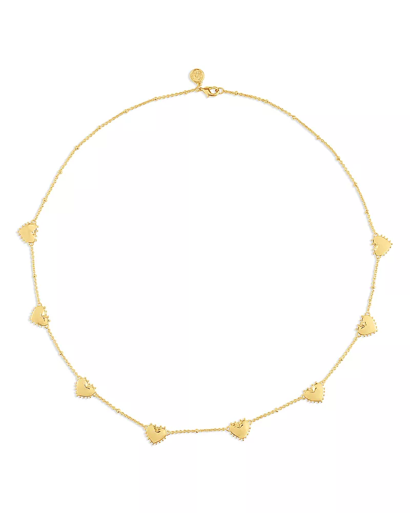 Anabel Aram Heart Station Necklace, 19.5