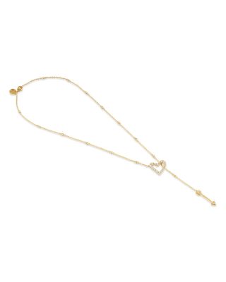 Heart Lariat Necklace, 15.75"