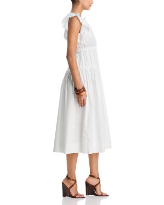 Ruffle Sleeve Midi Dress