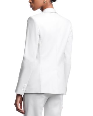 Stretch Cotton Single Breasted Blazer 