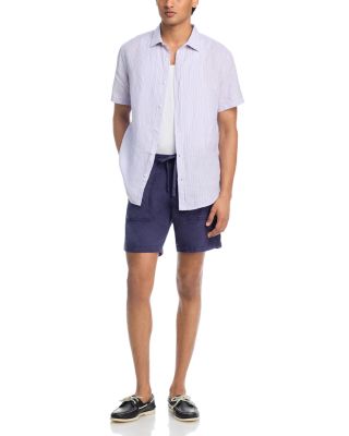 Solid Linen Elastic Waist Shorts - Exclusive