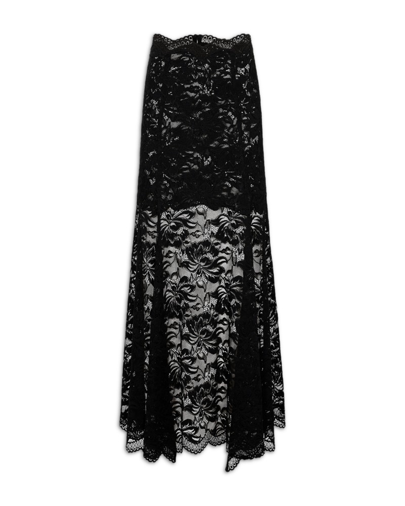 Rabanne Jupe Lace Maxi Skirt in Black