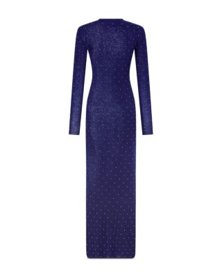 Studded Long Sleeve Maxi Dress