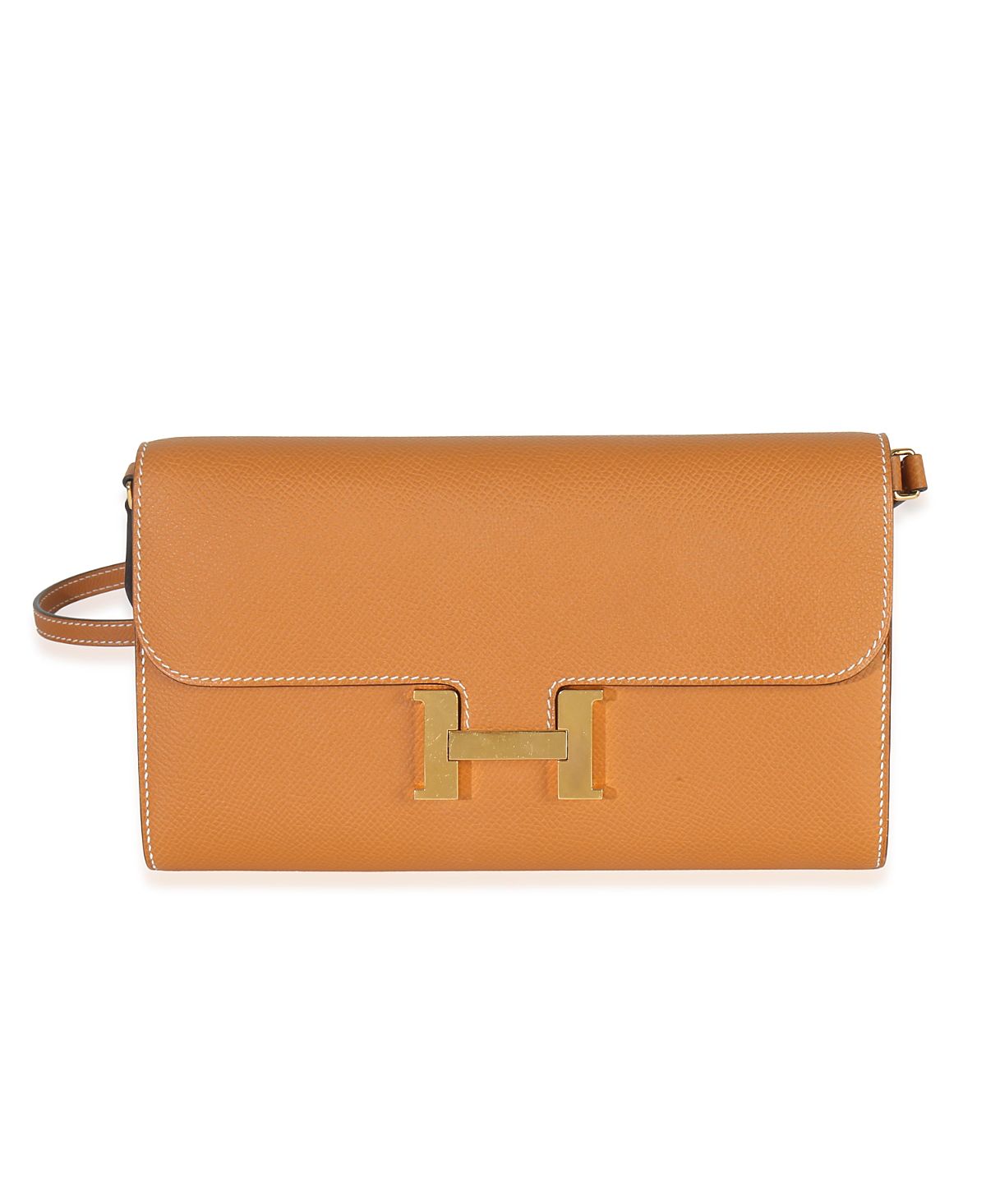Pre-Owned HERMES Constance Long Wallet To Go Leather Handbag