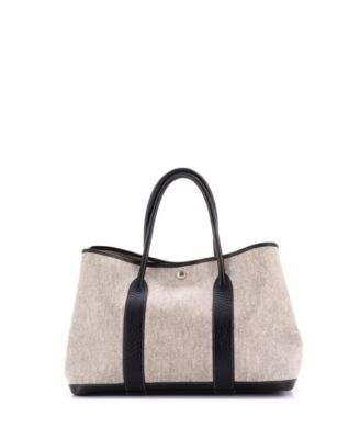 36 Garden Party Tote Toile and Leather