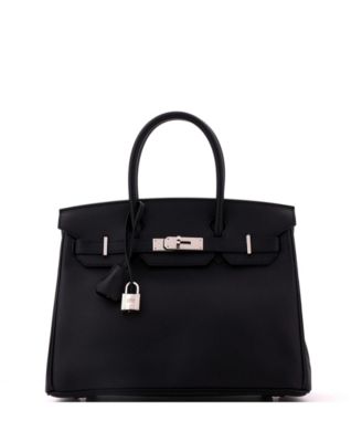 Birkin 30 Handbag Black Epsom with Palladium Hardware