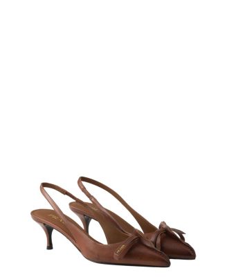 Women's Leather Slingback Pumps