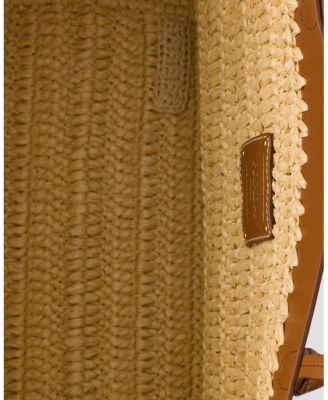 Medium Crochet and Leather Tote Bag