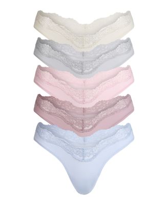 Fits Everybody Lace Dipped Thong - Pack of Five