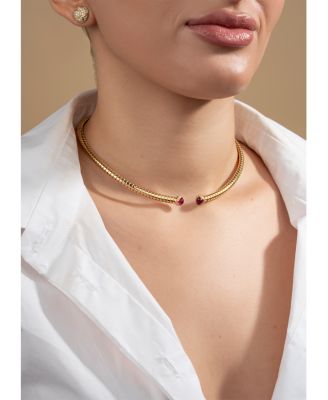 Trisolina Ruby & Diamond Collar Necklace in 18K Yellow Gold