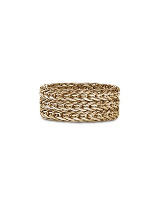 14K Yellow Gold Icon Woven Link Multirow Ring