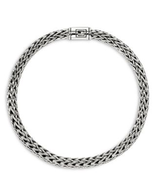 Sterling Silver Icon Woven Link Bracelet, 6.5mm