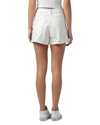 Floral Embroidered Shorts