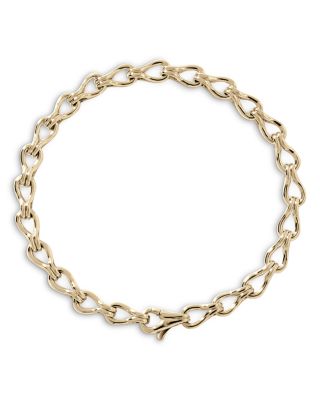 14K Yellow Gold Surf Open Link Chain Bracelet