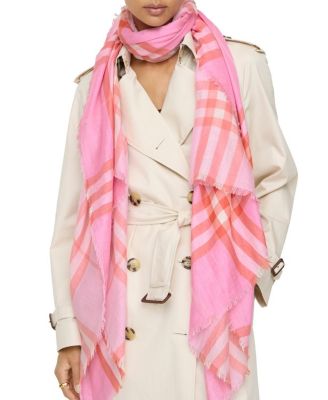  Reversible Check Wool Silk Scarf