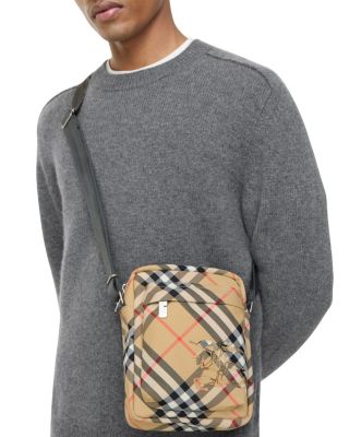  Check North South Crossbody Bag