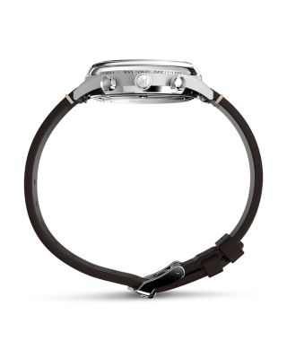 Marlin&reg; Jet Quartz Chronograph Leather Strap Watch, 40mm