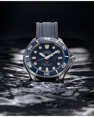 Deepwater Meridian 200 HNBR Rubber Strap Watch, 38mm