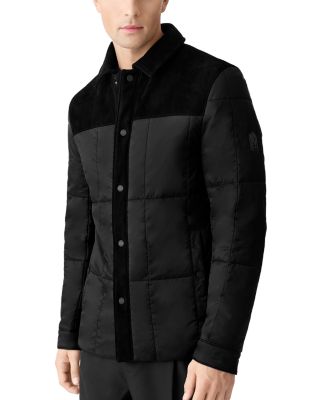 Henrik Mixed-Media Suede Shirt